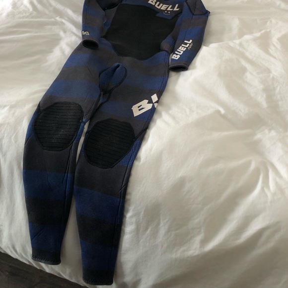 Wetsuit Full Suit 4/3mm No Zip Buell Striped - Picture 5 of 11